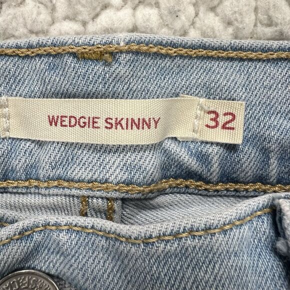 Levi’s Jeans Women’s Size 32 (Actual 30x26) Blue Wedgie Skinny High Rise - Picture 6 of 11